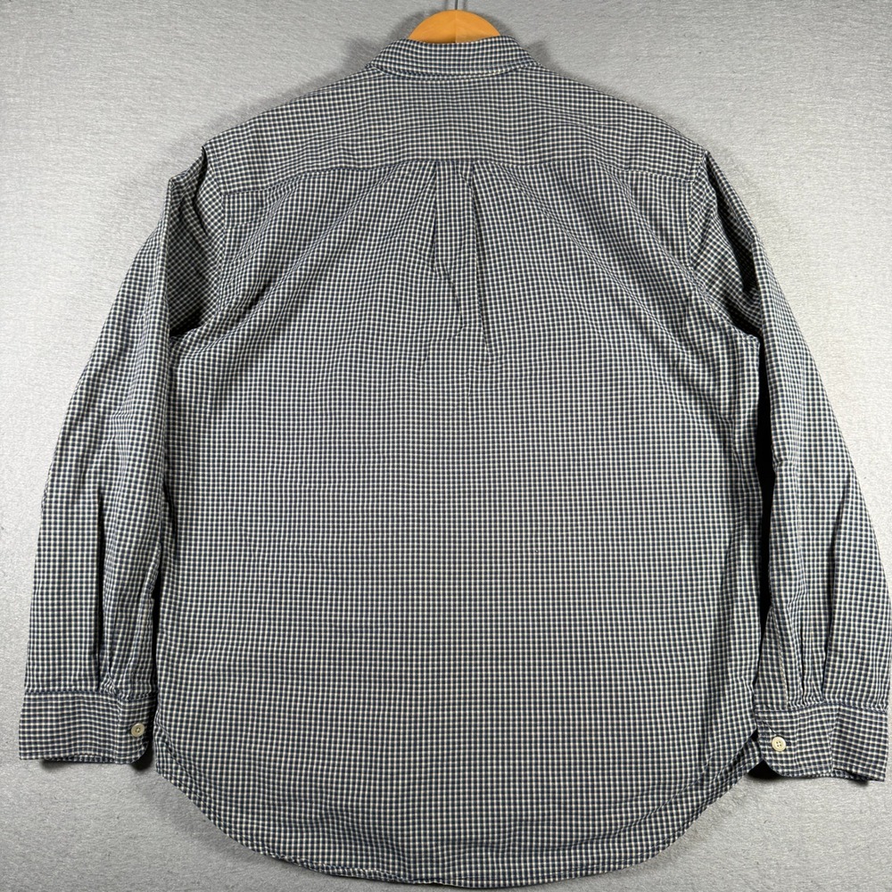 Abercrombie & Fitch Mens Navy White Gingham Button Down Shirt Size M 100% Cotton - Picture 2 of 12
